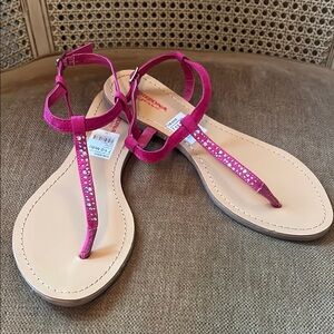 Arizona Jean Company Pink Sparkly Sandals